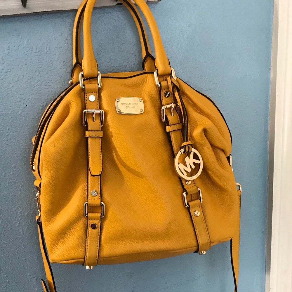 Mustard yellow Authentic Michael Kors Hand bag